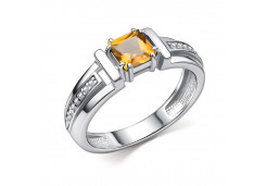 Серебряное кольцо с цитрином