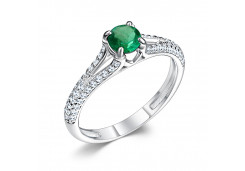 Серебряное кольцо с изумрудом