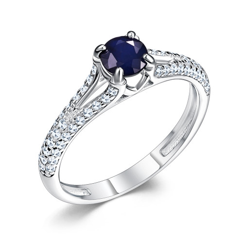 Серебряное кольцо с сапфиром