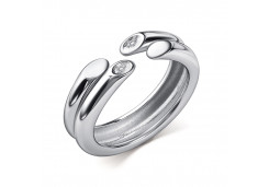 Серебряное кольцо с бриллиантом