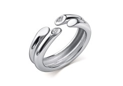 Серебряное кольцо с бриллиантом