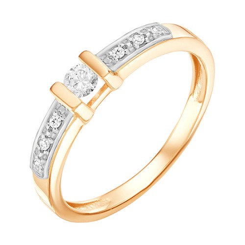 Золотое кольцо с фианитом