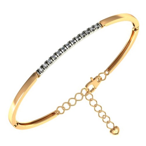 Золотой браслет с фианитом