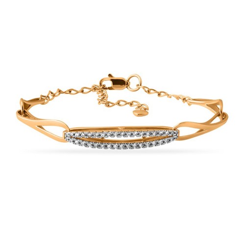 Золотой браслет с фианитом