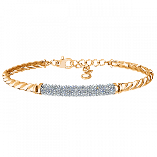 Золотой браслет с фианитом