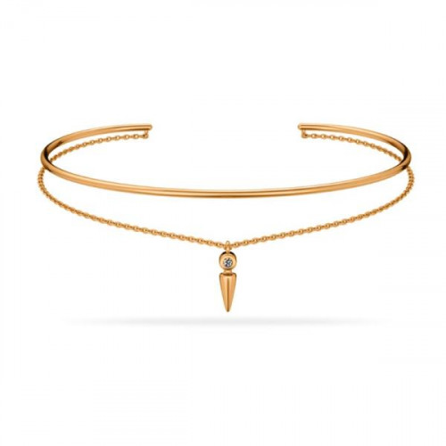 Золотой браслет с фианитом