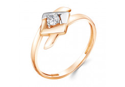 Золотое кольцо с фианитом