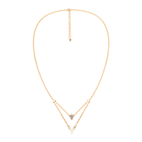 Золотое колье с фианитом