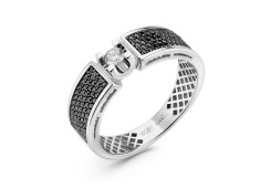 Кольцо из белого золота с бриллиантом