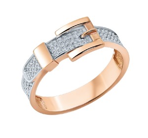 Золотое кольцо с бриллиантом