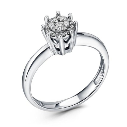 Кольцо из белого золота с бриллиантом