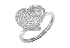 Серебряное кольцо с фианитом