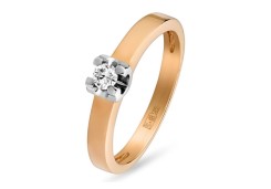 Золотое кольцо с бриллиантом