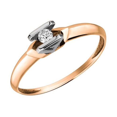 Золотое кольцо с бриллиантом