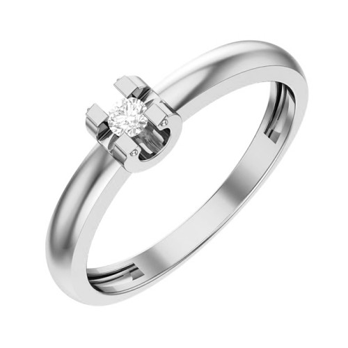 Серебряное кольцо с фианитом