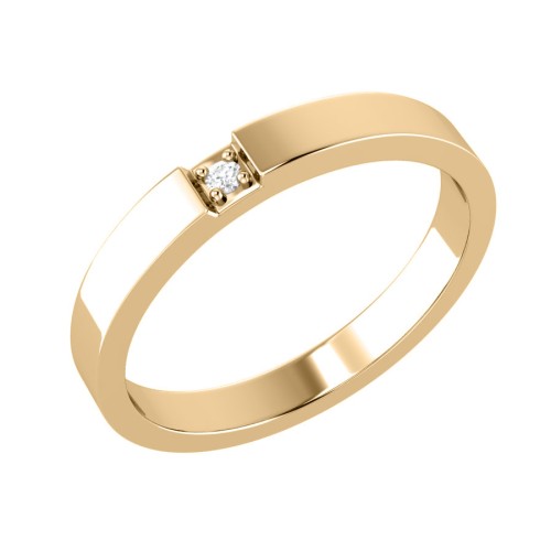 Серебряное кольцо с позолотой с фианитом