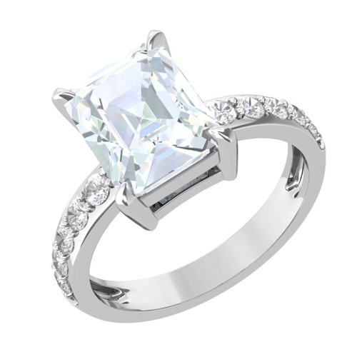 Серебряное кольцо с фианитом