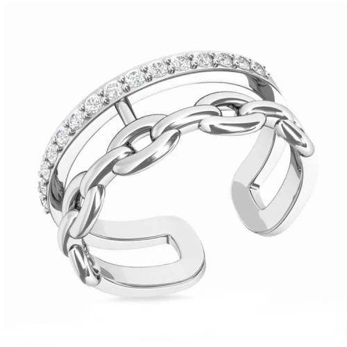 Серебряное кольцо с фианитом
