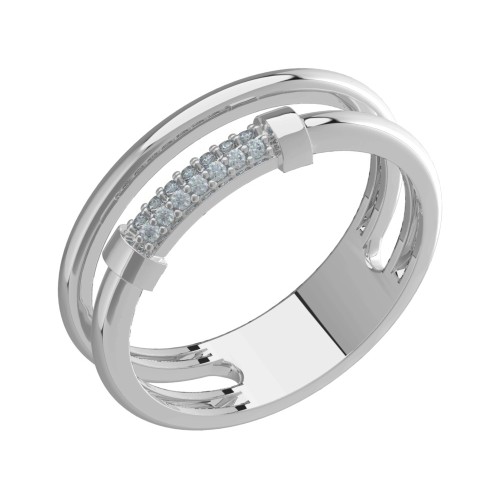 Серебряное кольцо с фианитом