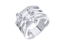 Серебряное кольцо с фианитом