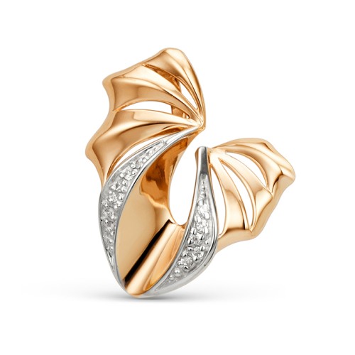 Золотая подвеска с фианитом