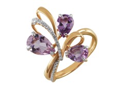Золотое кольцо с аметистом