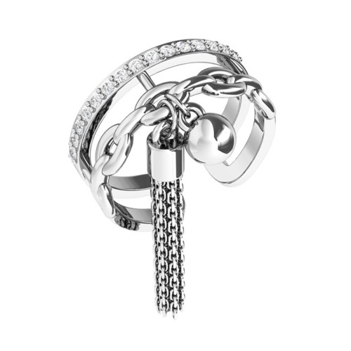 Серебряное кольцо с фианитом