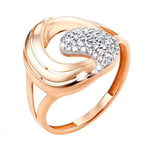 Золотое кольцо с фианитом