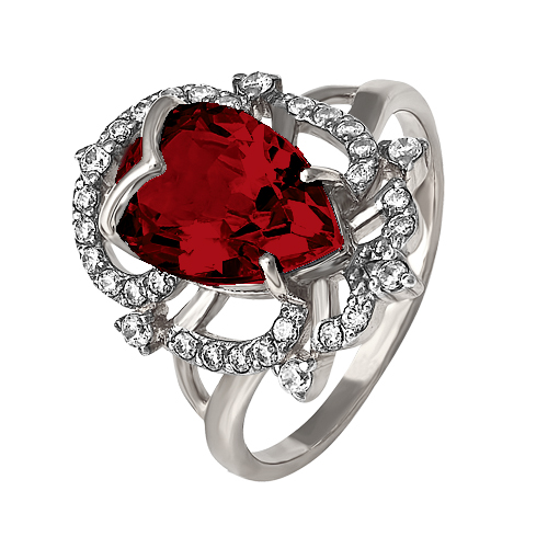 Серебряное кольцо с фианитом