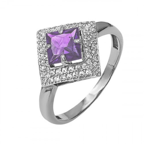 Серебряное кольцо с фианитом