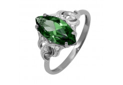 Серебряное кольцо с изумрудом