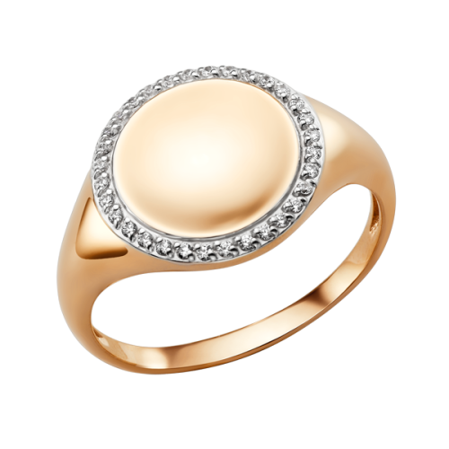 Золотое кольцо с фианитом