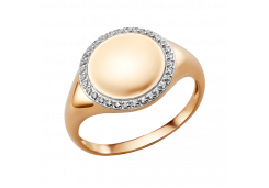 Золотое кольцо с фианитом