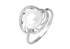 Серебряное кольцо с жемчугом