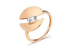 Золотое кольцо с фианитом