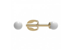 Золотые cерьги пусеты (гвоздики) с жемчугом