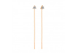 Золотые cерьги с фианитом