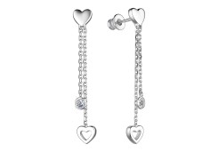 Серебряные cерьги пусеты (гвоздики) с фианитом