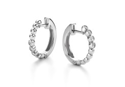 Серебряные cерьги классические с фианитом