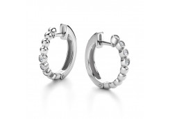 Серебряные cерьги классические с фианитом