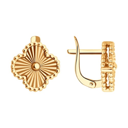 Золотые cерьги классические