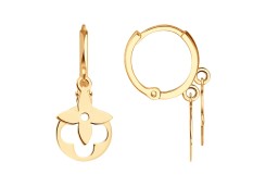 Золотые cерьги висячие