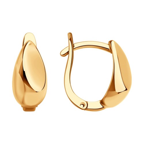 Золотые cерьги классические