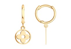 Золотые cерьги висячие