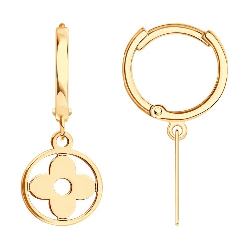 Золотые cерьги висячие