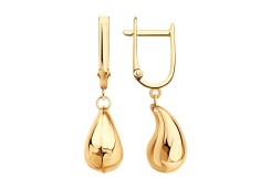 Золотые cерьги висячие