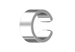 Серебряная серьга классическая