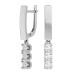 Серебряные cерьги висячие с фианитом