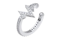 Серебряная серьга классическая с фианитом