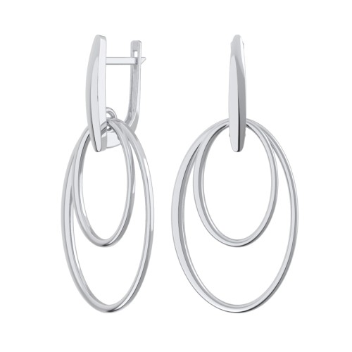 Серебряные cерьги висячие